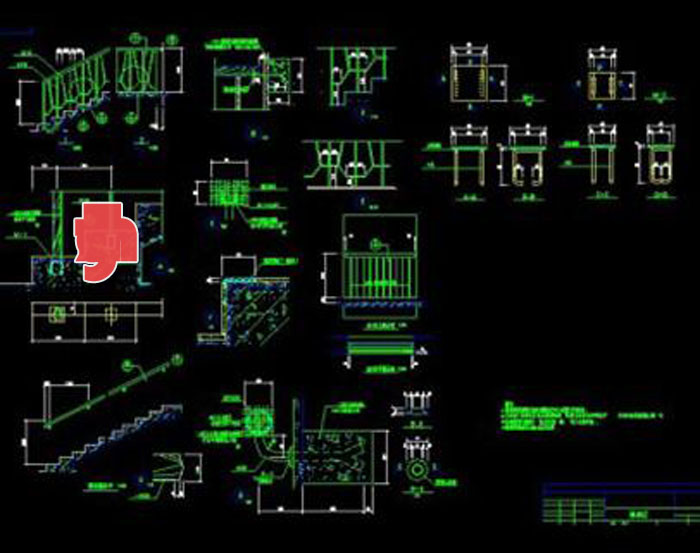 Stairs Cad block and details Download 13